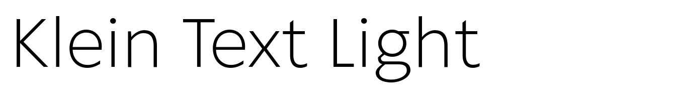 Klein Text Light